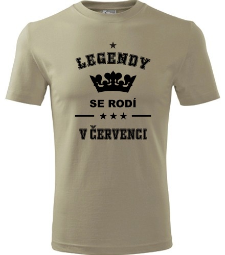 Khaki tričko Legendy se rodí v červenci