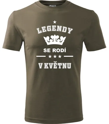 Army tričko Legendy se rodí v květnu