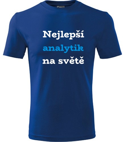 Modré tričko nejlepší analytik na světě