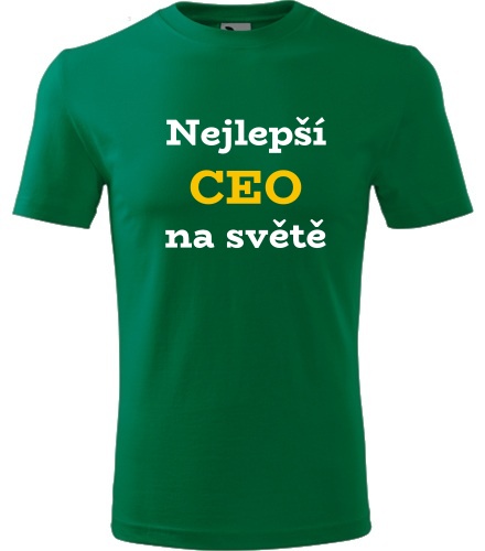 Zelené tričko nejlepší CEO důstojník na světě