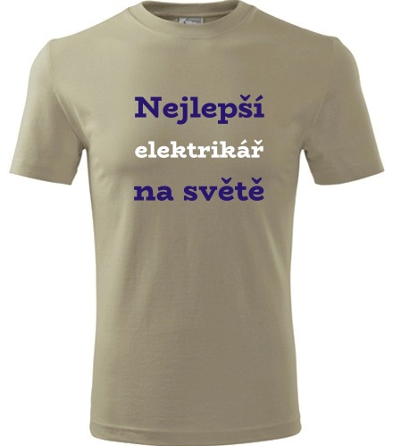 Khaki tričko nejlepší elektrikář na světě