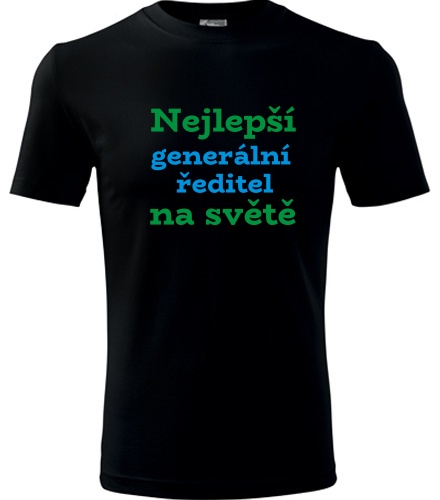 Černé tričko nejlepší generální ředitel na světě