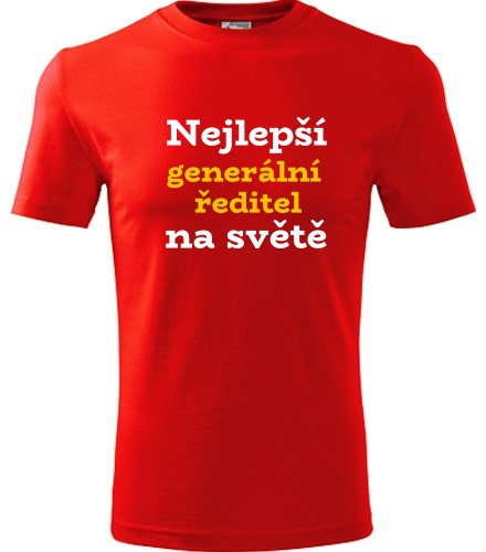 Červené tričko nejlepší generální ředitel na světě