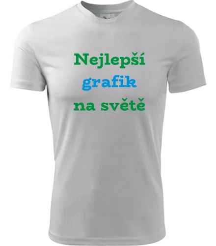 Bílé tričko nejlepší grafik na světě
