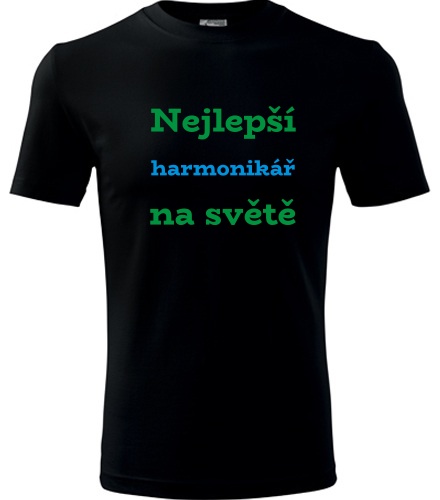 Černé tričko nejlepší harmonikář na světě