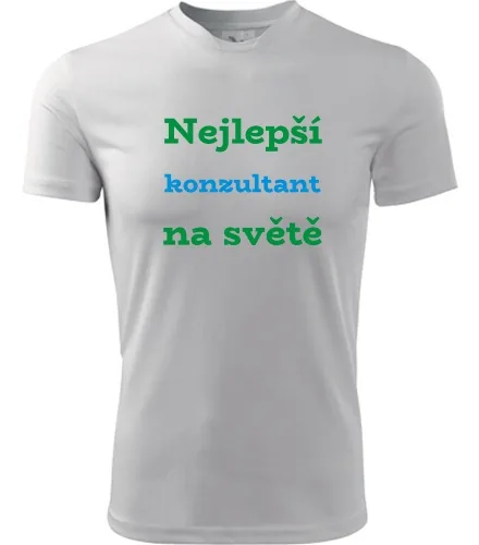 Bílé tričko nejlepší konzultant na světě