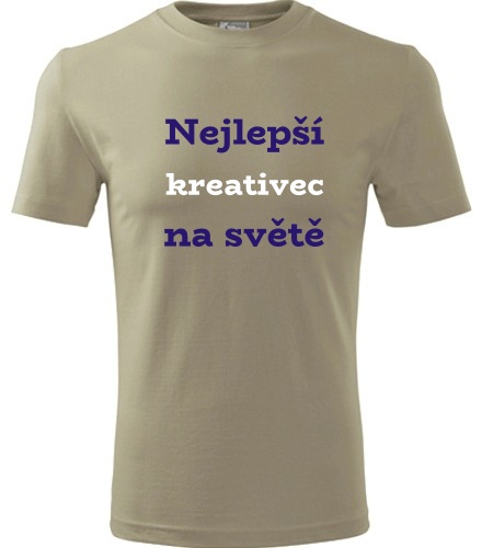 Khaki tričko nejlepší kreativec na světě