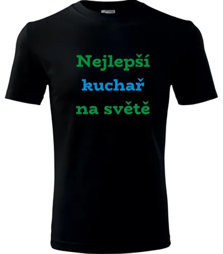 Černé tričko nejlepší kuchař na světě