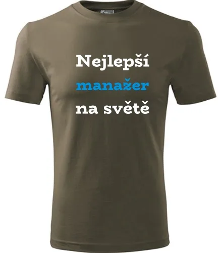 Army tričko nejlepší manažer na světě