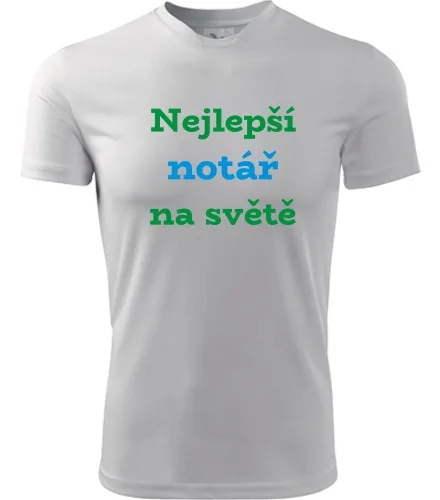 Bílé tričko nejlepší notář na světě