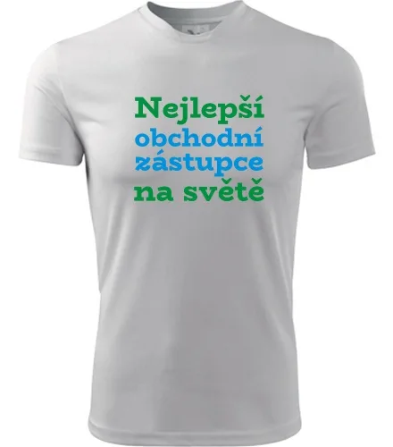Bílé tričko nejlepší obchodní zástupce na světě
