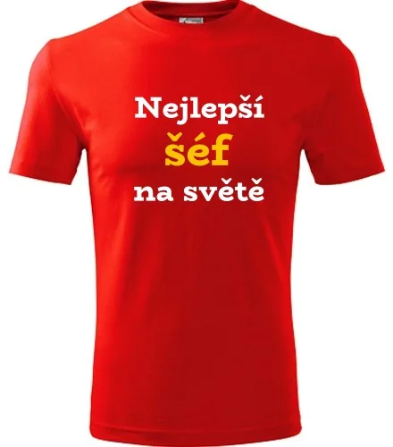 Červené tričko nejlepší šéf na světě