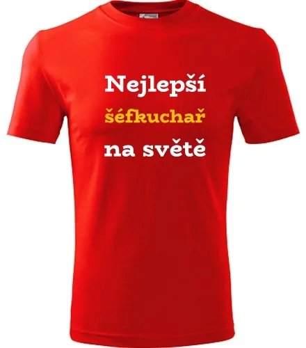 Červené tričko nejlepší šéfkuchař na světě