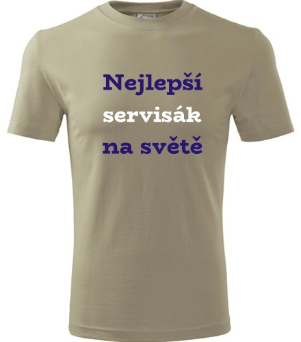 Khaki tričko nejlepší servisák na světě