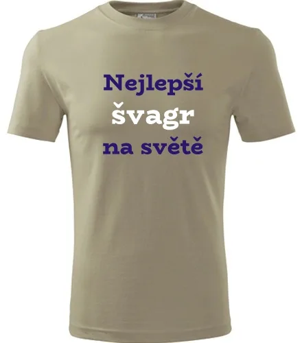 trička s potiskem Khaki tričko nejlepší švagr na světě 