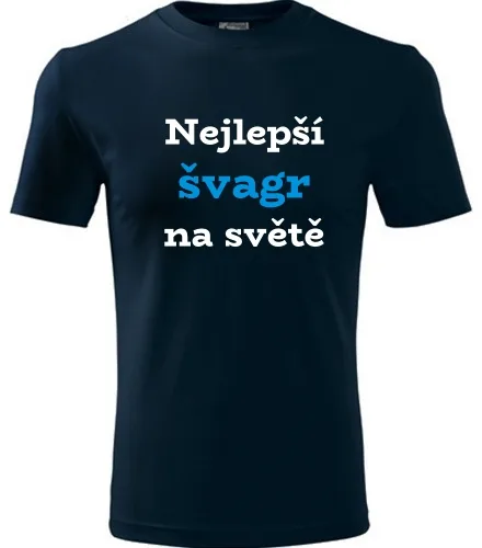 trička s potiskem Tmavě modré tričko nejlepší švagr na světě 