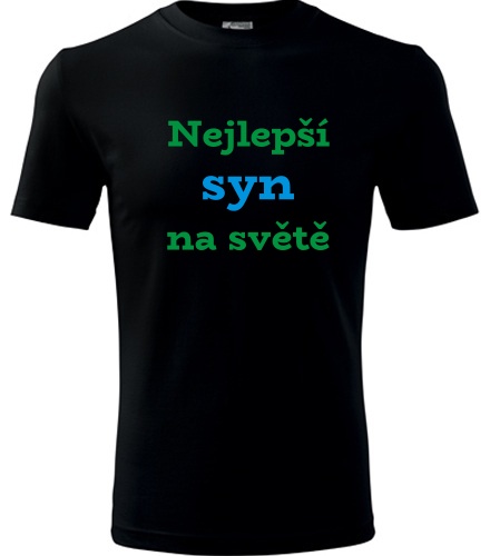 Černé tričko nejlepší syn na světě