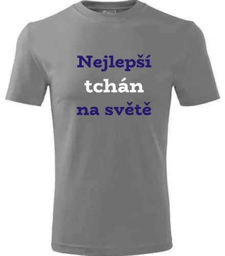 trička s potiskem Šedé tričko nejlepší tchán na světě 