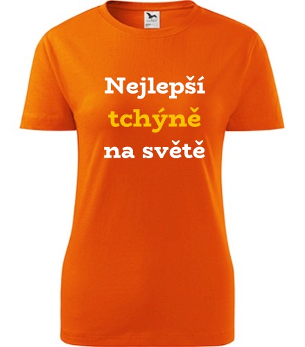 Oranžové dámské tričko nejlepší tchýně na světě