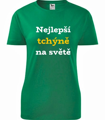 Zelené dámské tričko nejlepší tchýně na světě